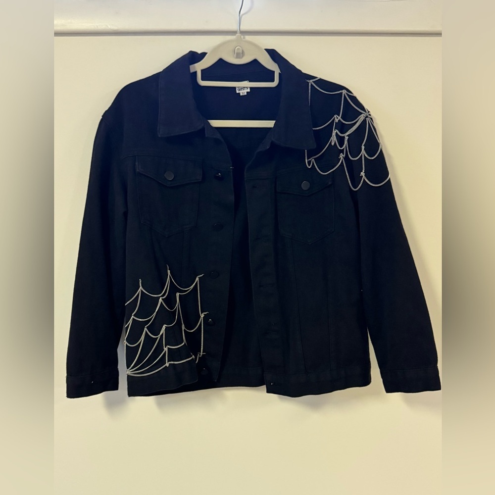Lively Ghosts Ghost Town Jeans Jacket NWOT - Picture 5 of 10
